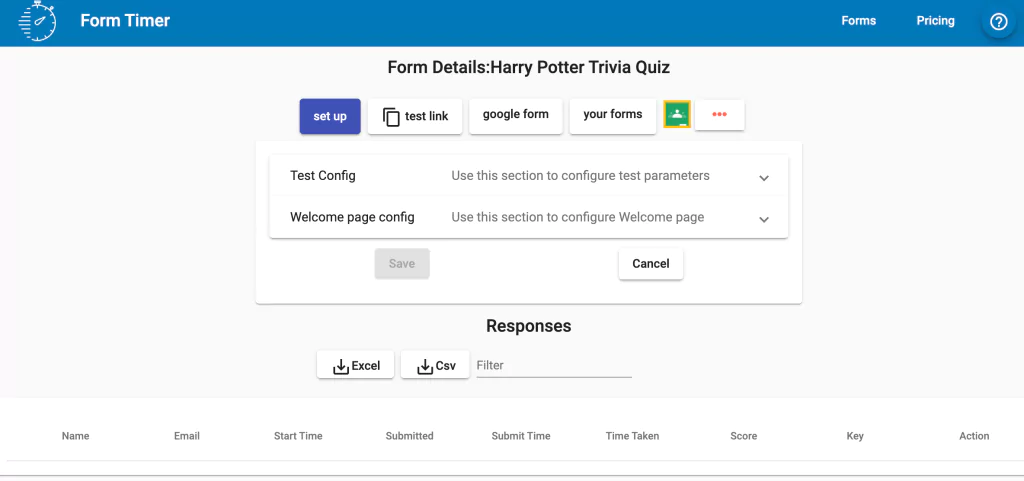 embedding a timer in the Google Form