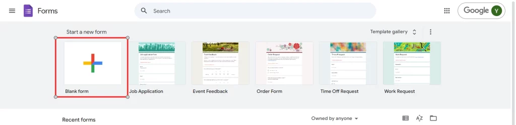 Customized Business Forms - Create a new form