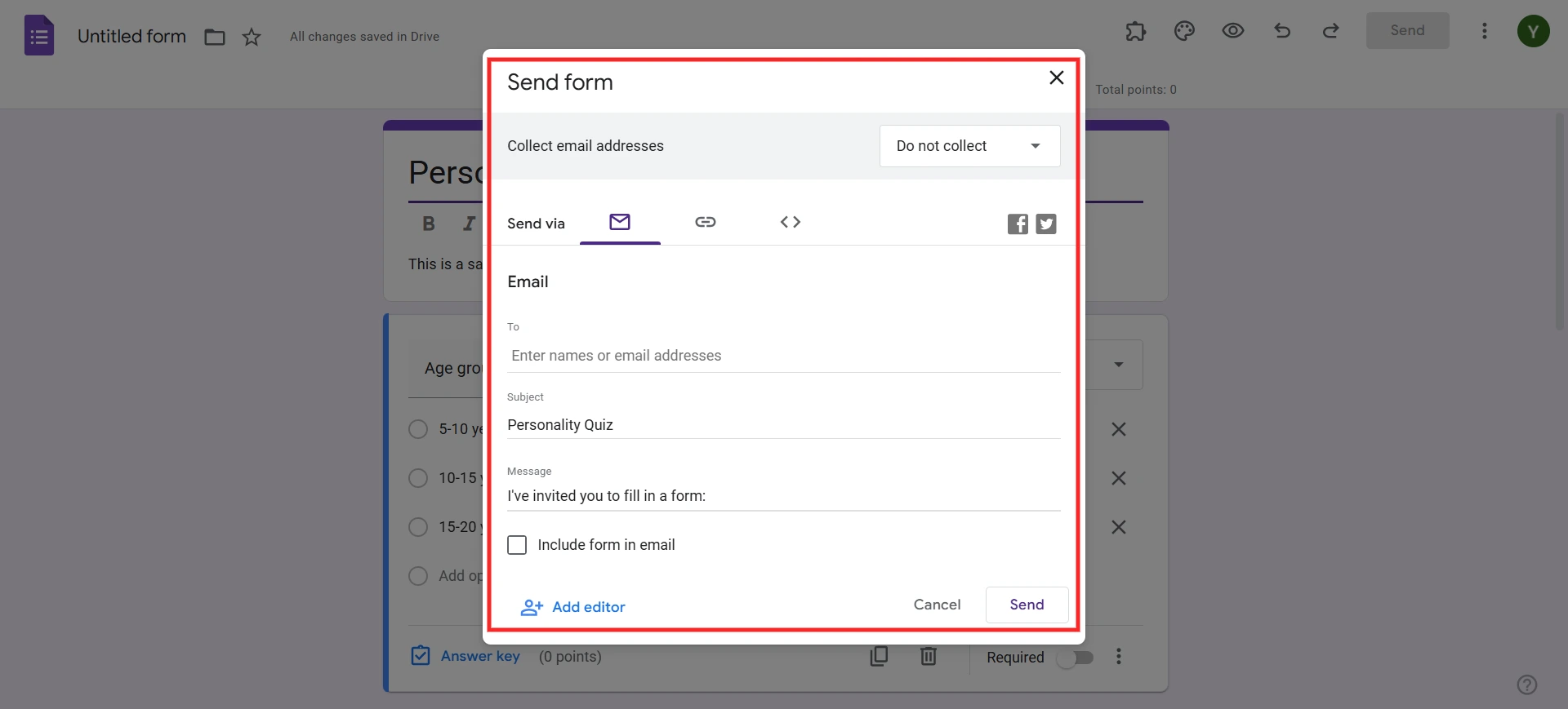 Google Forms Tutorial - Preview and share