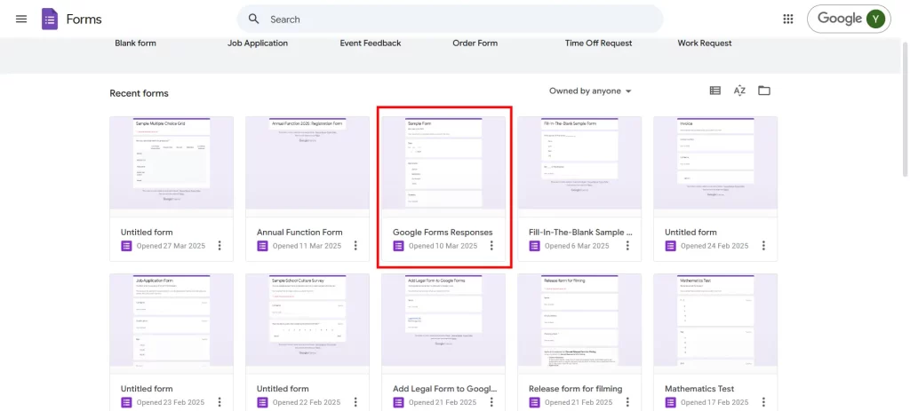 Edit Google Forms Responses - Access Google Forms