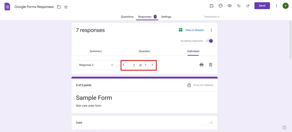 Edit Google Forms Responses - Find responses