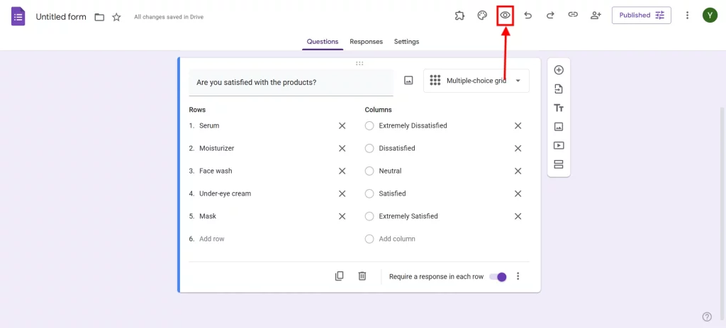 Make a Multiple Choice Grid - Preview