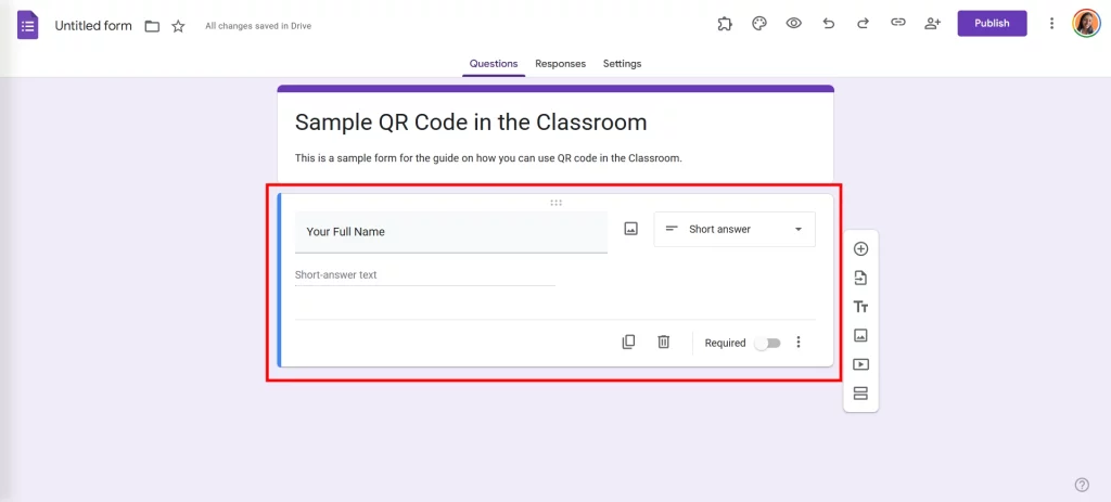 QR Codes in the Classroom - Add questions