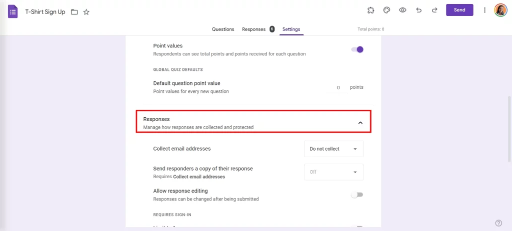 Limit Responses in Google Forms - Responses