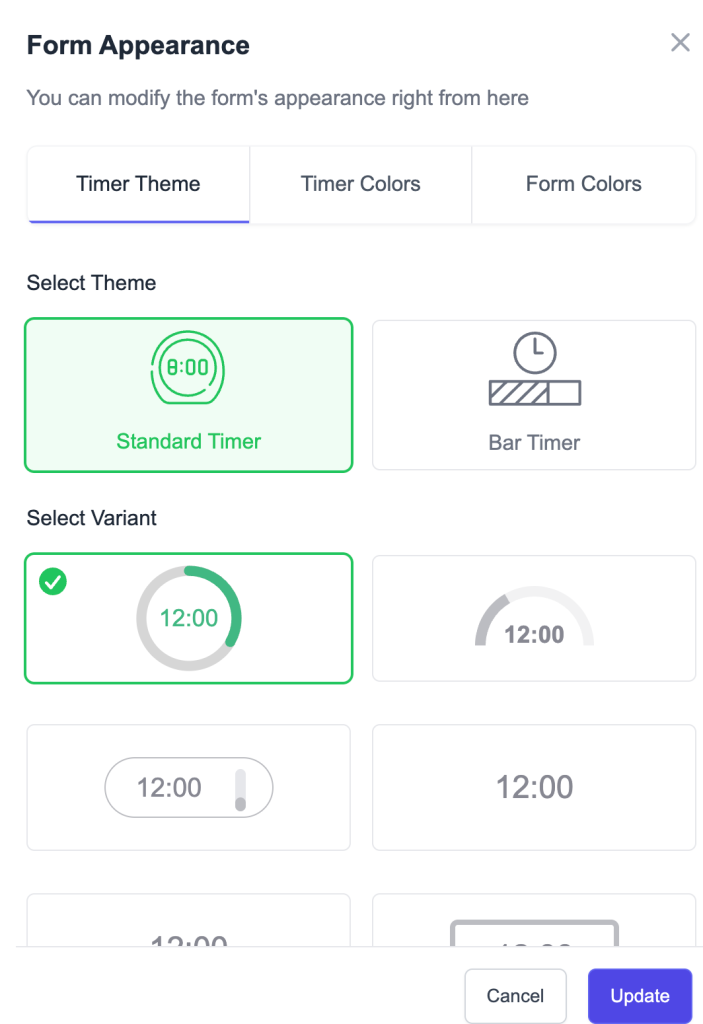 Add a Timer - Timer themes